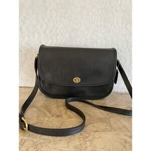 Coach Black Leather Shoulder Bag